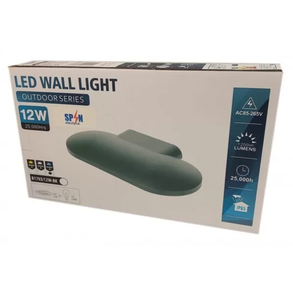 Aplica LED de Exterior 12W IP65 6000K