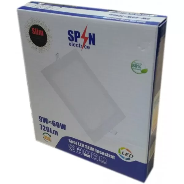 Spot Led Patrat Incastrat 9w 150x150mm 6400k