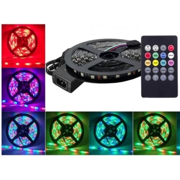 BANDA LED MUZICALA 12V RGB IP20 TELECOMANDA