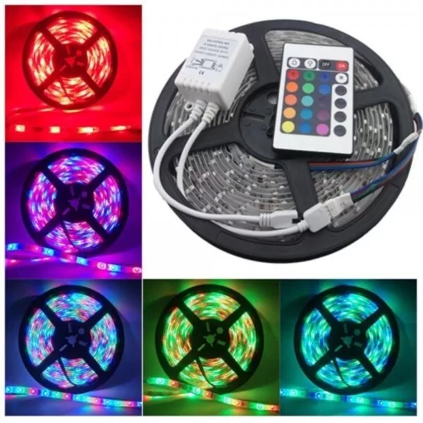 BANDA LED 12V RGB 14.4W/M IP20 TELECOMANDA