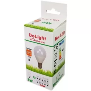 led-ieftin.ro Bec Led Sferic E14 8W 220V 2700K G45 Lumina Calda