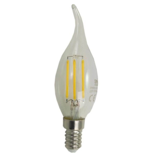 led-ieftin.ro Bec Flacara Filament LED E14 4W 220V 3000K