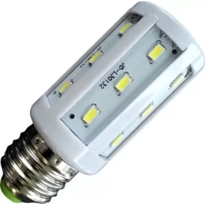 Bec LED 12V 5W E27 6400K Corn 360