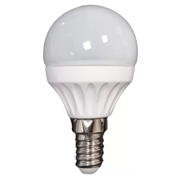 led-ieftin.ro Caracteristici Optice
Kelvin 	6400K
Kelvin(k) 	Lumina Rece
Lumeni 	240
Specificatii
Consum(W) 	3W
Durata Medie De Viata 	35000
Dulie 	E14
Dimensiune 	G45
Clasa Energetica 	A+
Alimentare
Tensiune Intrare(V) 	220V
Ambalaj
EAN 	5