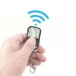 Intrerupator touch dublu + telecomanda RF sticla securizata alb
