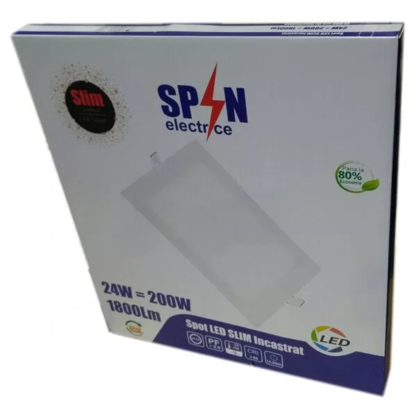 Spot Led Slim Patrat Incastrat 24w 300x300mm