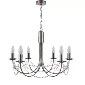 Candelabru lumanare GoodHome Suhel, argintiu, surse 6 x (E14), IP20