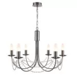 Candelabru lumanare GoodHome Suhel, argintiu, surse 6 x (E14), IP20