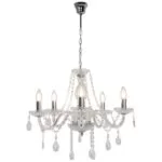 Candelabru lumanare GoodHome Gacruz, transparent, surse 5 x (E14), IP20