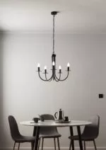 Candelabru GoodHome Mashatu, negru, surse 8 x (E14), IP20