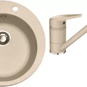 Pachet chiuveta fragranite Franke ROG 610 + Baterie Novara Plus, cartus ceramic, Avena