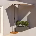 Umbrela de gradina Blooma Pali 242 x 228 x 124 cm taupe
