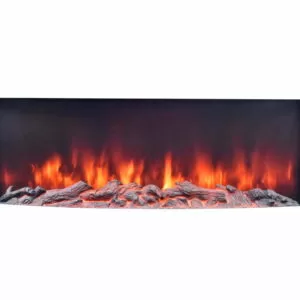 Semineu electric Blyss, negru, telecomanda, 1900 W, efect flacari