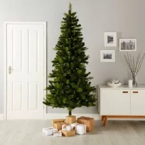 Brad artificial verde, aspect natural, 228 cm, PET si PVC