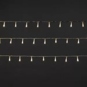 Instalatie 240 LED-uri, cablu transparent, lumina rece