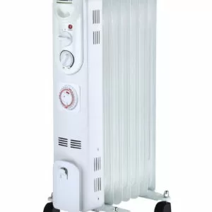 Radiator cu ulei, 6 elementi, putere 1500 W, alb