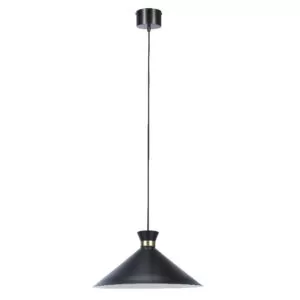 Pendul GLS GoodHome Apennin, negru, 1xE27, design modern, finisaj mat