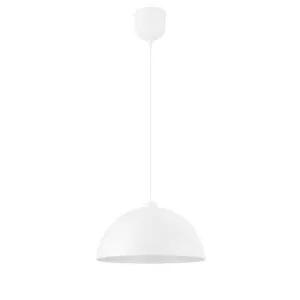 Pendul sfera GoodHome Songor, alb, 1xE27, 60W, cablu reglabil, design modern