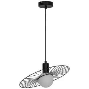 Pendul spot GoodHome Odzala, negru, 1xG9, design modern, finisaj mat