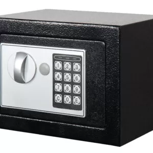 Seif electronic Smith & Locke, 2 chei pentru deschidere, negru, 17 x 23 x 17 cm