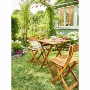 Set de 2 scaune si masa Virginia Wooden, pentru gradina, balcon sau terasa