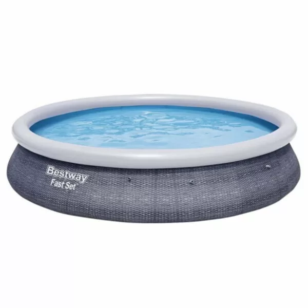 Piscina supraterana Bestway, Fast Set, ratan, 396 x 84 cm, pompa filtrare