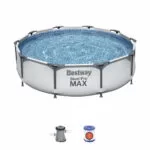 Piscina cadru metalic Bestway Steel Pro MAX™, 305x76 cm, 4.700 litri, cu pompa de filtrare