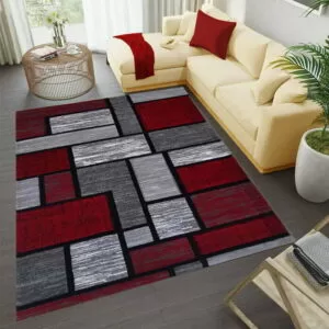 Covor Modern Living Geometric Red