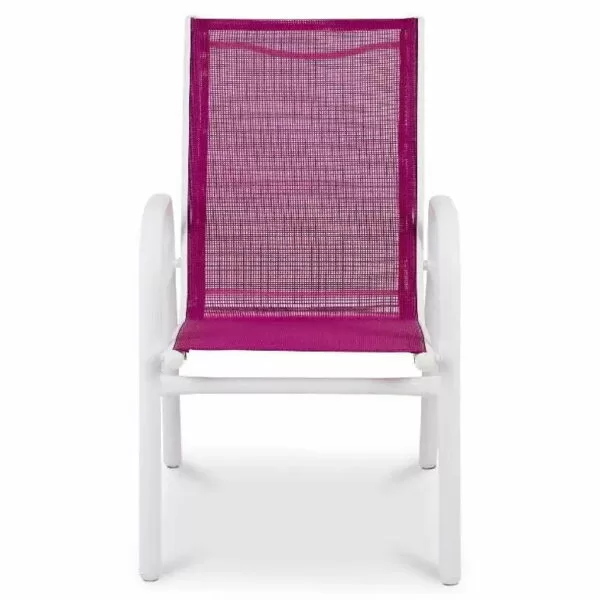 Scaun de gradina pentru copii, cadru metalic, culoare roz, 43 x 70 cm