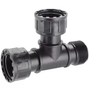Raccord de vanne en T Claber 1" F. x 1" M. x 1"F. pentru grădinărit