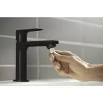 Baterie lavoar Hansgrohe Rebris E 110 Negru Mat