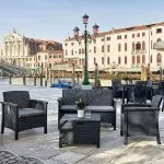 Set Gradina Venezia 4 Persoane - Plastic Gri