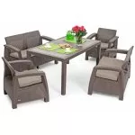 Set mobilier grădină Keter Corfu Fiesta Cappuccino
