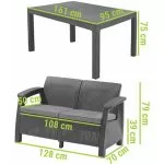 Set mobilier grădină Keter Corfu Fiesta Cappuccino