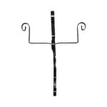 Suport ghiveci perete 18cm negru - Metalic