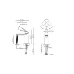 Baterie lavoar Malden Negru Mat - form&style