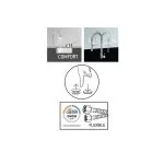 Baterie lavoar înaltă Avital Clyde Crom - Design Elegant