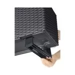 Suport Lechuza Balconera Negru - Jardinieră Exterior