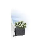 Suport Lechuza Balconera Negru - Jardinieră Exterior